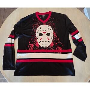 Friday The 13th Jason Voorhees Halloween Hockey Jersey SZ XL Horror